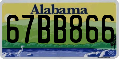 AL license plate 67BB866