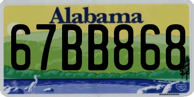 AL license plate 67BB868