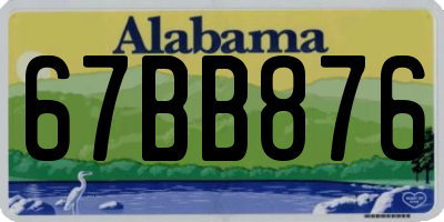 AL license plate 67BB876