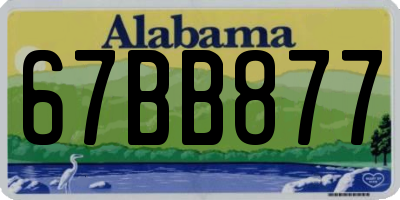 AL license plate 67BB877