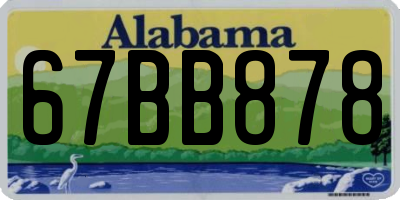AL license plate 67BB878