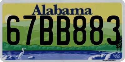 AL license plate 67BB883