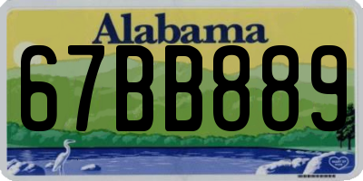 AL license plate 67BB889