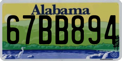 AL license plate 67BB894