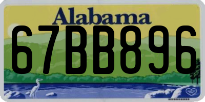 AL license plate 67BB896