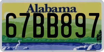 AL license plate 67BB897