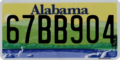 AL license plate 67BB904