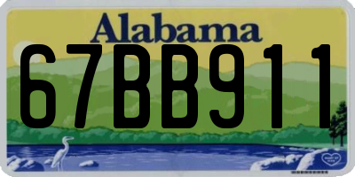 AL license plate 67BB911