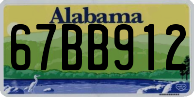 AL license plate 67BB912