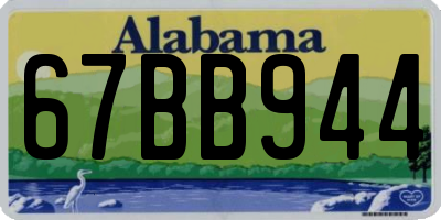 AL license plate 67BB944