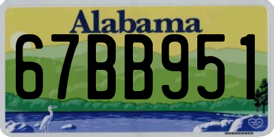 AL license plate 67BB951