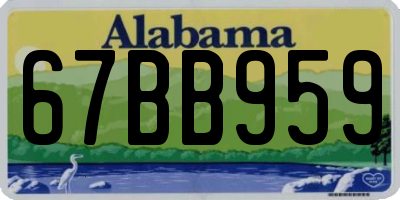 AL license plate 67BB959