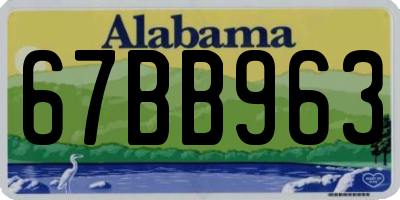AL license plate 67BB963