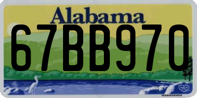AL license plate 67BB970