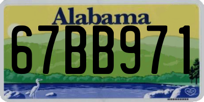 AL license plate 67BB971