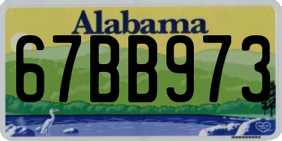 AL license plate 67BB973