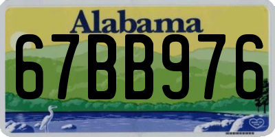 AL license plate 67BB976
