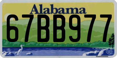 AL license plate 67BB977