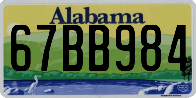 AL license plate 67BB984