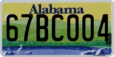 AL license plate 67BC004