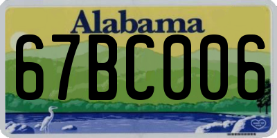 AL license plate 67BC006