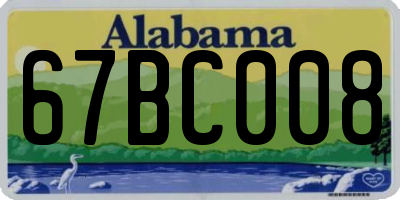 AL license plate 67BC008