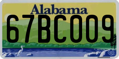 AL license plate 67BC009