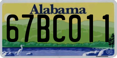 AL license plate 67BC011