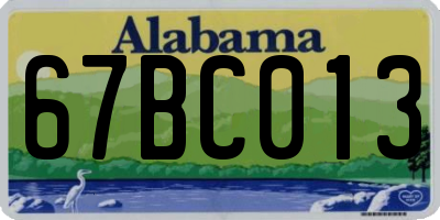 AL license plate 67BC013
