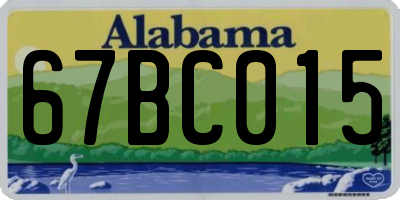 AL license plate 67BC015