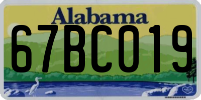 AL license plate 67BC019