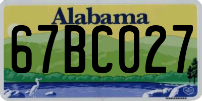 AL license plate 67BC027