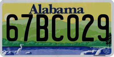 AL license plate 67BC029