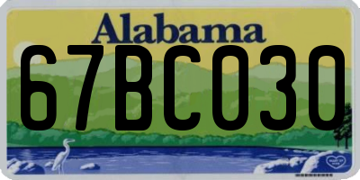 AL license plate 67BC030