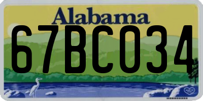 AL license plate 67BC034
