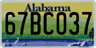 AL license plate 67BC037