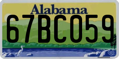 AL license plate 67BC059