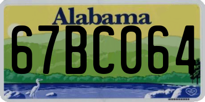 AL license plate 67BC064