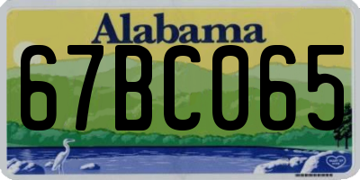 AL license plate 67BC065