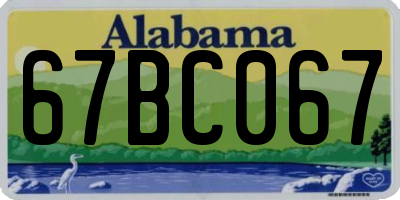 AL license plate 67BC067
