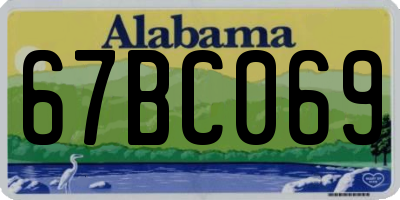 AL license plate 67BC069