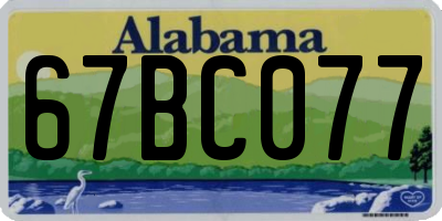 AL license plate 67BC077