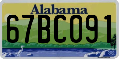 AL license plate 67BC091