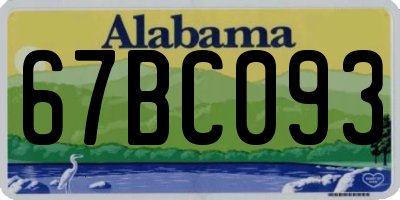 AL license plate 67BC093