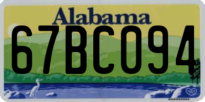 AL license plate 67BC094