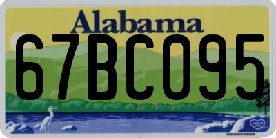AL license plate 67BC095