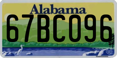 AL license plate 67BC096