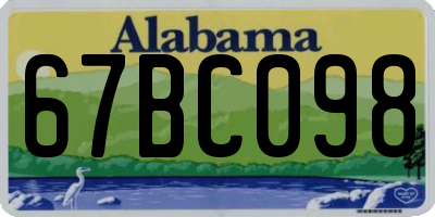 AL license plate 67BC098