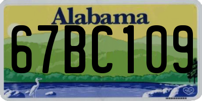 AL license plate 67BC109