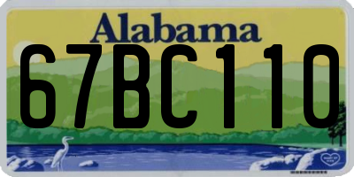 AL license plate 67BC110